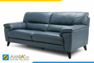 Ghế sofa văng da màu xanh ngọc