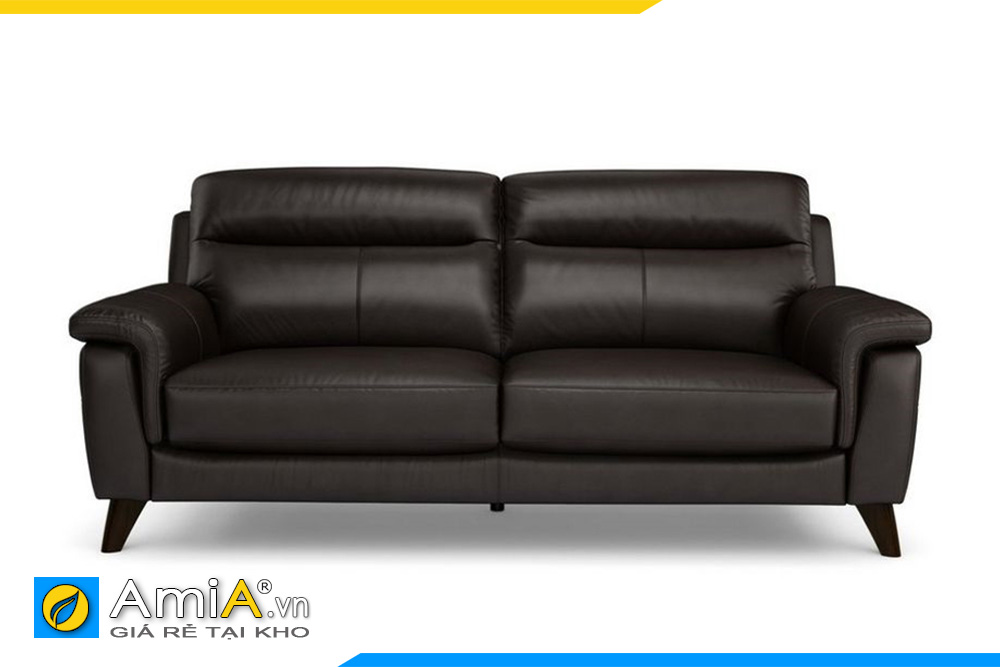 sofa da màu đen đẹp kiểu văng