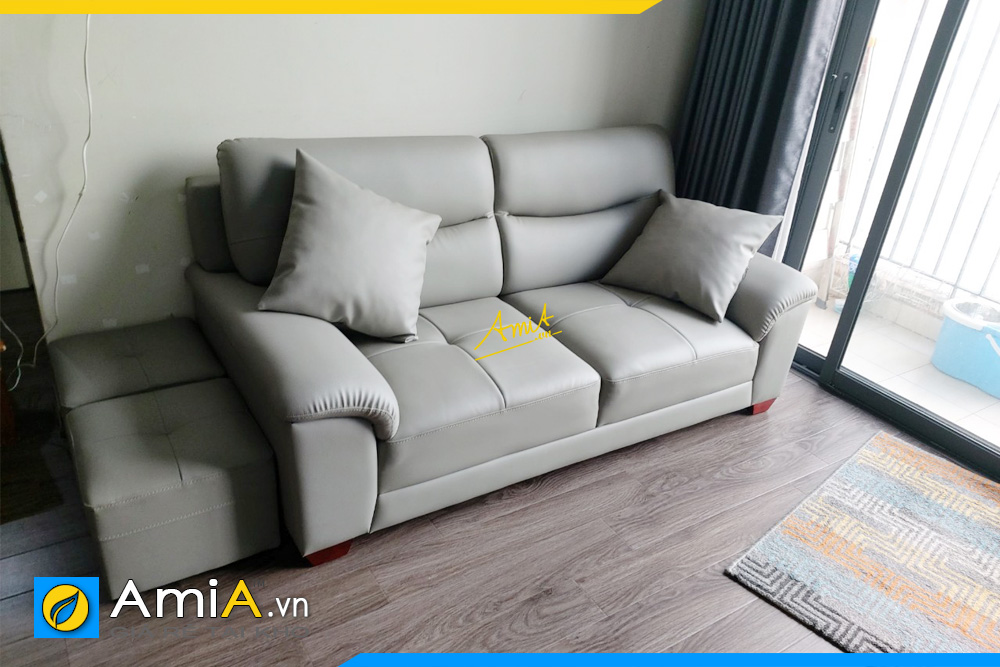 Ghế sofa da đẹp hiện đại dạng văng AmiA 20001 - hình ảnh thực tế