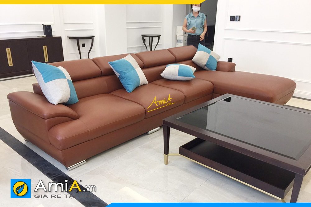 Ghế sofa da kích thước lớn amia 20221