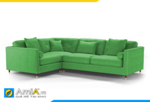 sofa nỉ màu xanh lá cây AmiA 20036