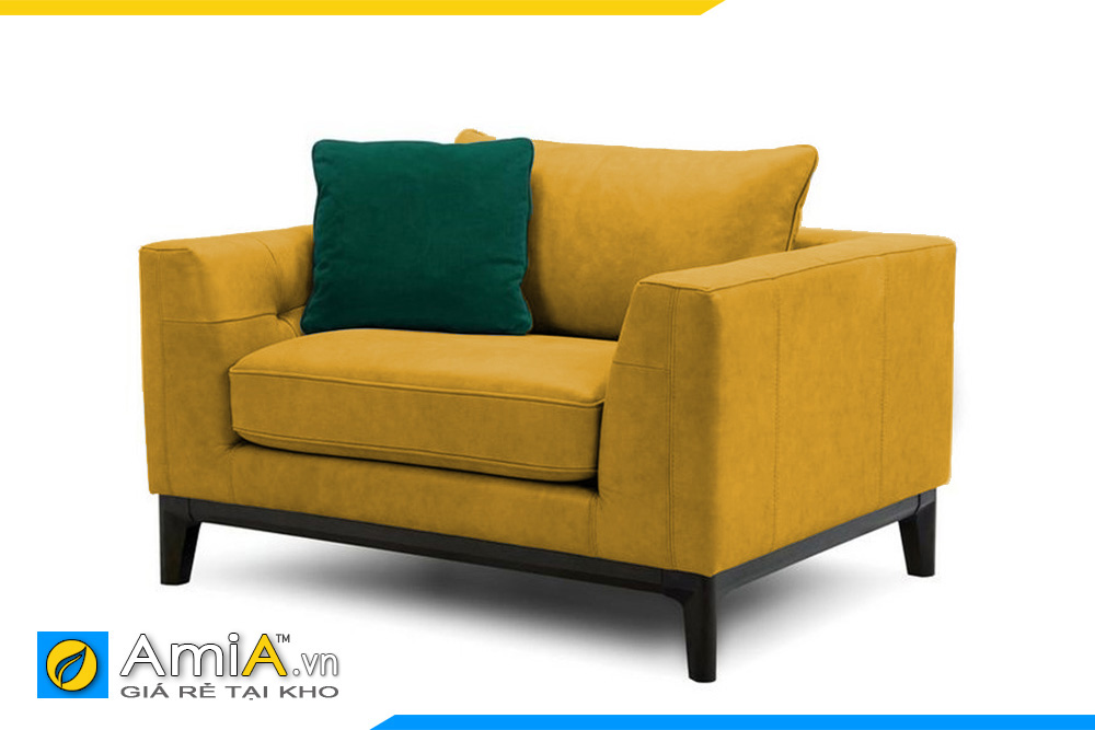 ghế sofa màu vàng 1 chỗ AmiA 20027