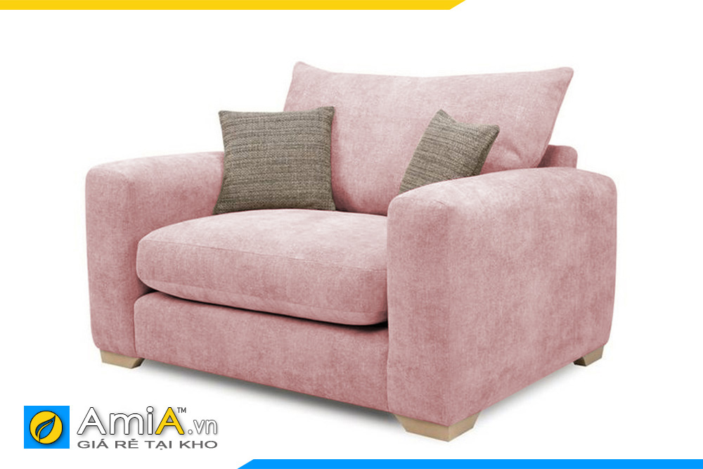 sofa màu hồng phai 1 chỗ ngồi