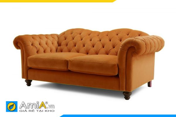 ghế sofa màu cam tân cổ điển