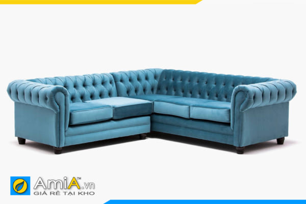 sofa tân cổ điển màu xanh lam