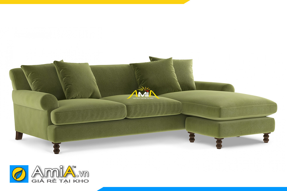 sofa xanh rêu tân cổ điển