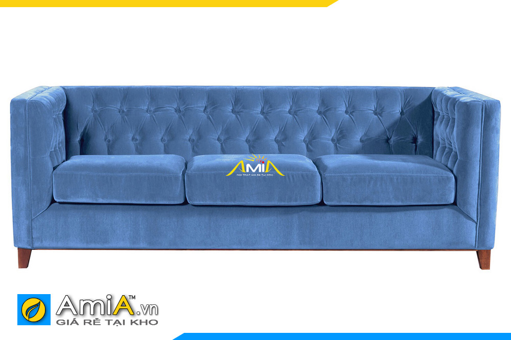 sofa xanh dương bọc nỉ vải