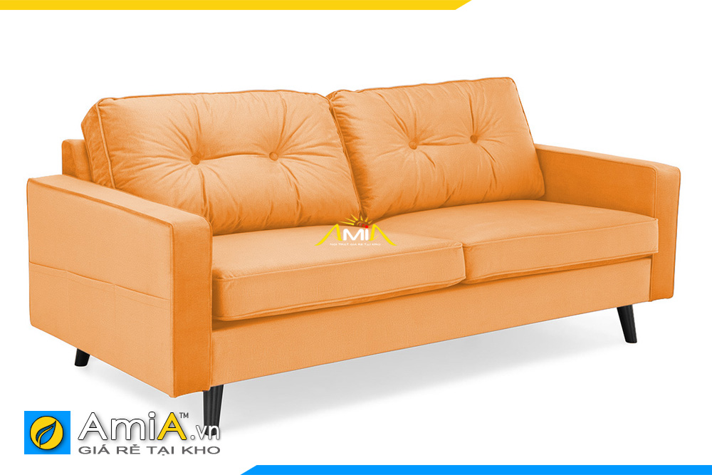 ghế sofa nỉ màu vàng cam