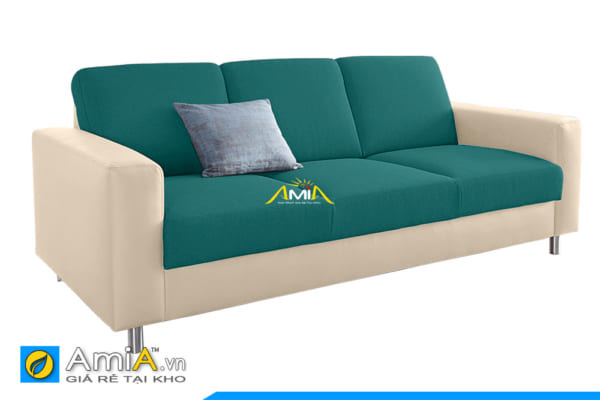 ghế sofa da phối nỉ 2 màu đẹp AmiA 20230
