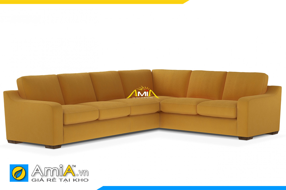sofa cho phòng khách rộng màu vàng