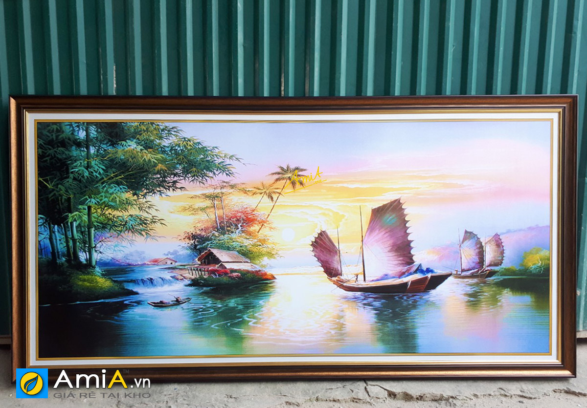 Hình ảnh Tranh phong cảnh thuyền buồm đẹp chụp tại xưởng AmiA mã 562