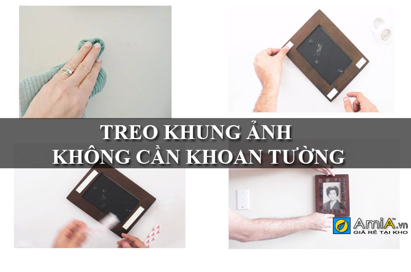 Cách treo khung ảnh không cần khoan tường