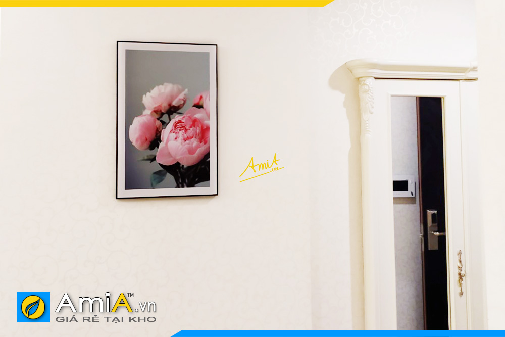 Hình ảnh Tranh hoa hồng trang trí phòng ngủ 1 tấm đẹp hiện đại AmiA 1677