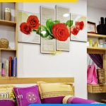 Hình ảnh Tranh treo tường phòng ngủ đẹp lãng mạn hoa hồng tình yêu AmiA 883