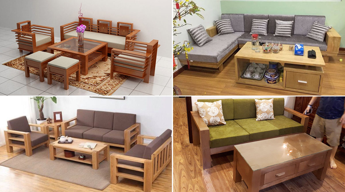 Các mẫu sofa gỗ gỗ