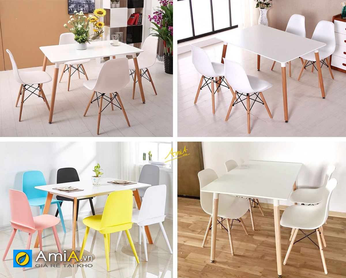 Hình ảnh Các mẫu bàn ghế ăn bằng nhựa đẹp hiện đại giá rẻ nhiều màu sắc
