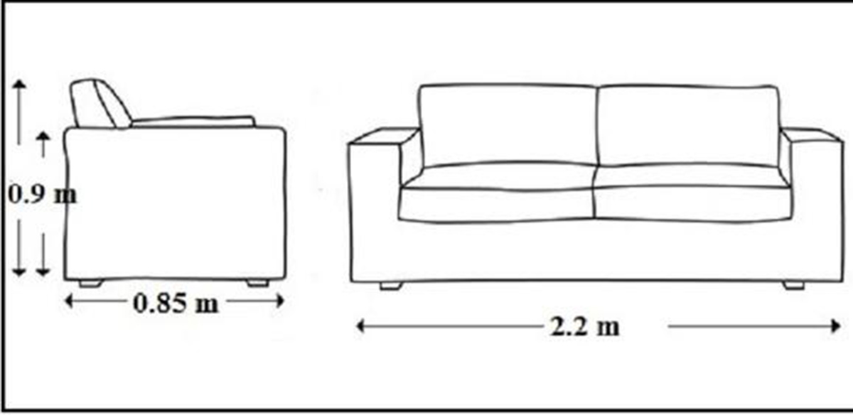 kích thước sofa gỗ văng 2 chỗ chuẩn