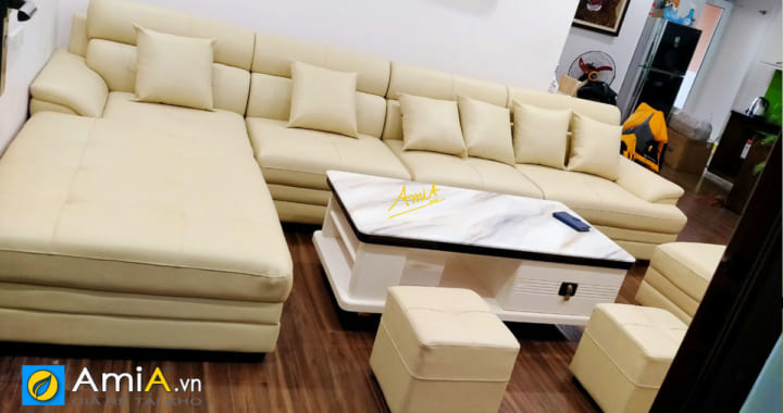 Hình ảnh thực tế sofa làm theo yêu cầu cho phòng khách rộng