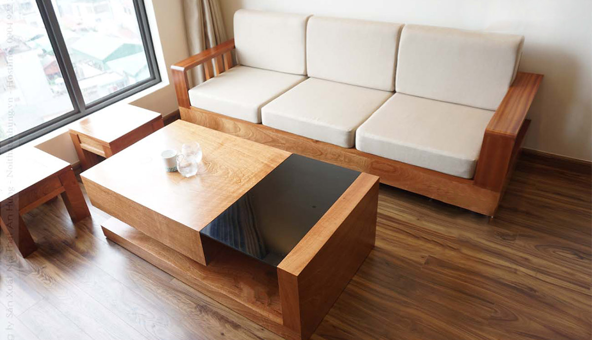 mẫu sofa gỗ đóng theo yêu cầu khách hàng