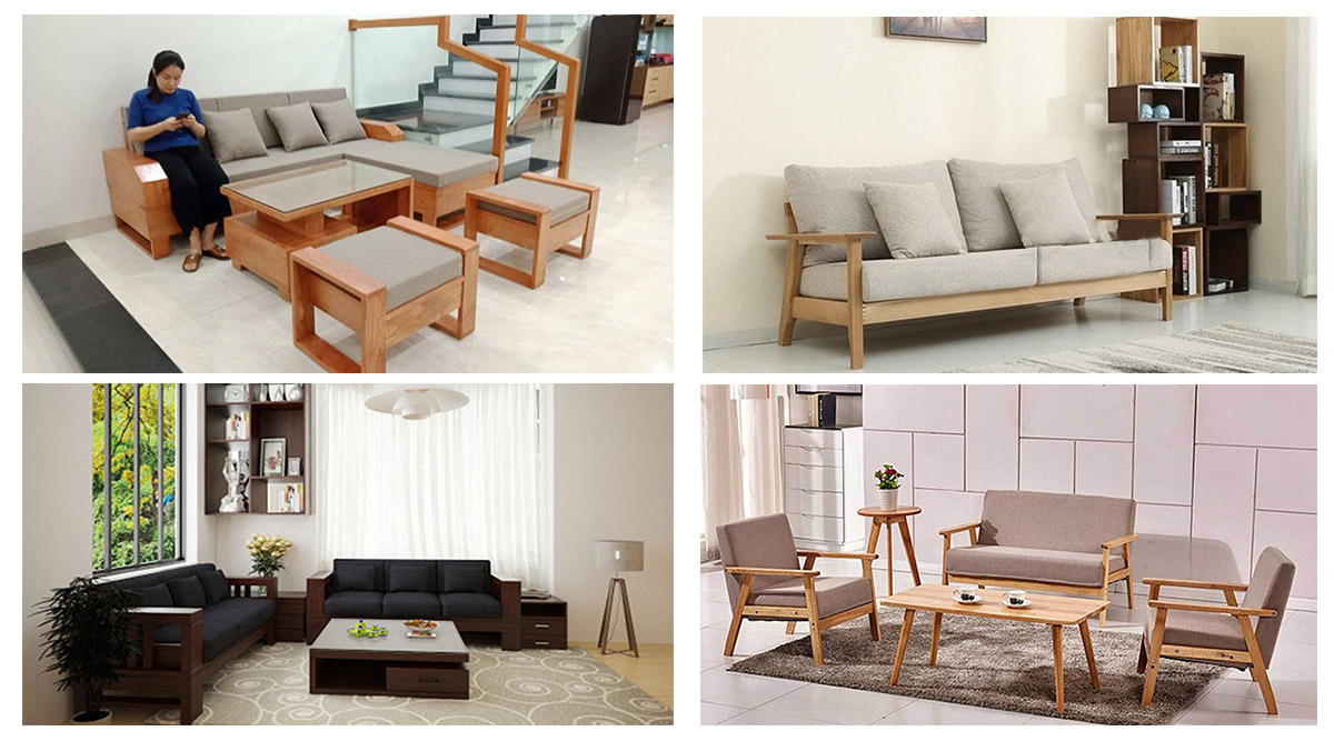 Hình ảnh các mẫu sofa gỗ đơn giản, đẹp kê các hướng khác nhau để phù hợp với tuổi của bạn