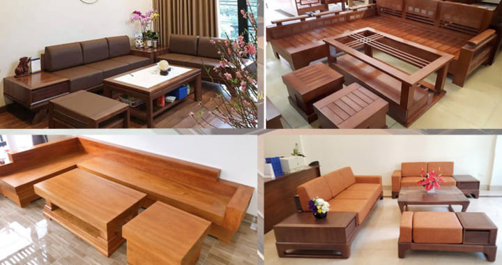 6 loại ghế sofa gỗ hiện đại phổ biến nhất hiện nay - AmiA.vn