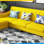 Mẫu ghế sofa văng với tông màu nổi bật