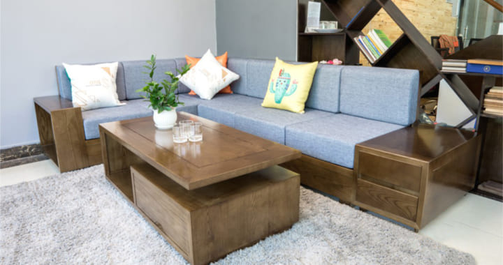 TOP 30+ mẫu ghế sofa gỗ bọc vải nỉ hiện đại, trẻ trung