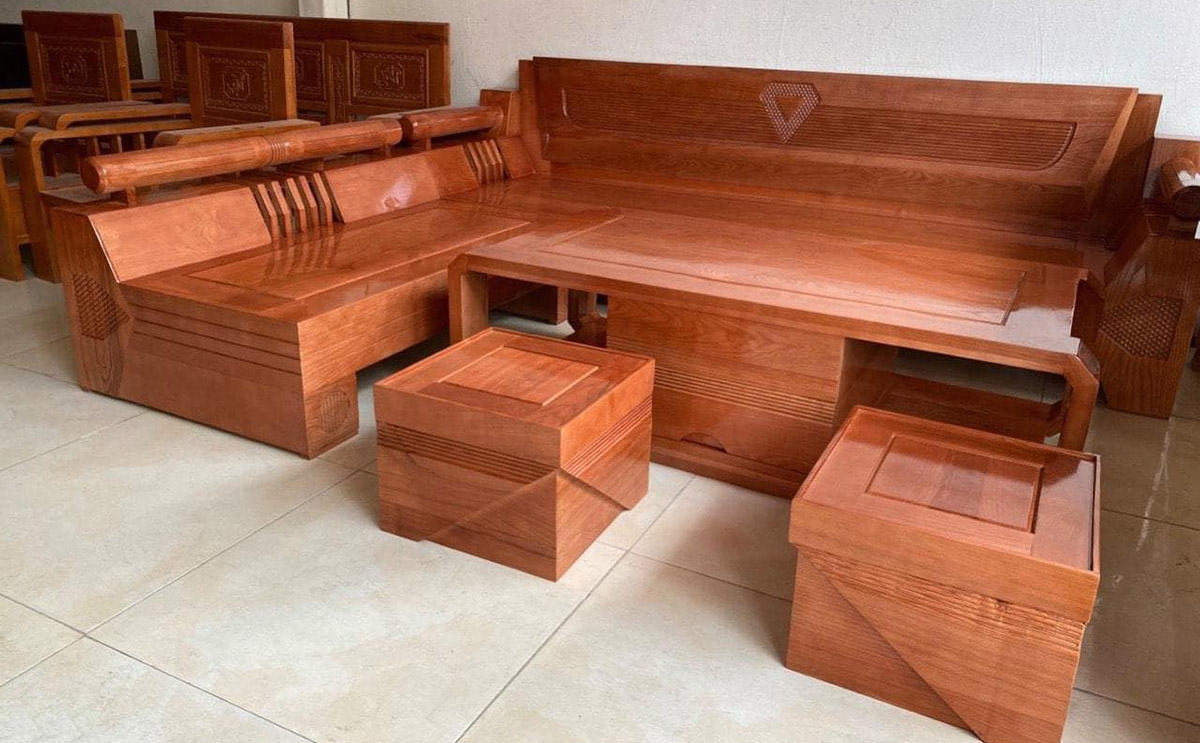 Sofa gỗ hiện đại kê phòng khách
