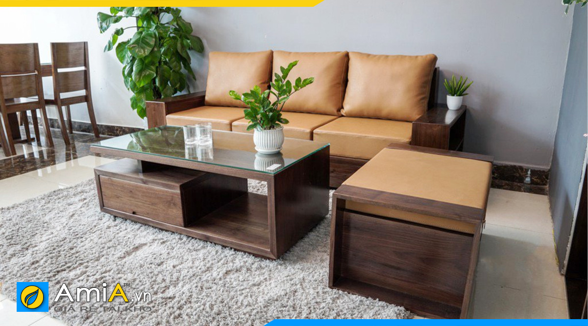 Sofa gỗ văng phòng làm việc