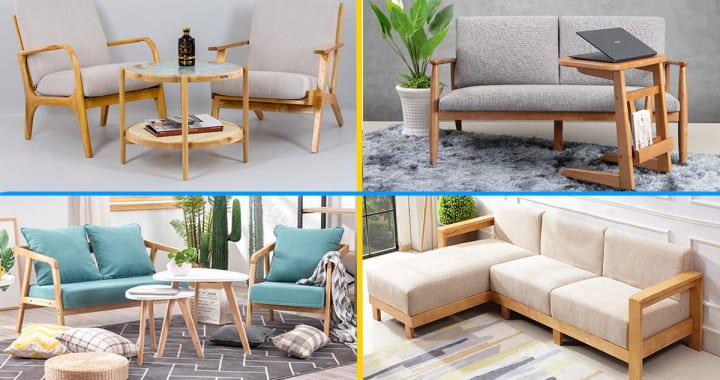Sofa gỗ dưới 2m nhỏ gọn, hiện đại - Xu hướng thiết kế 2021