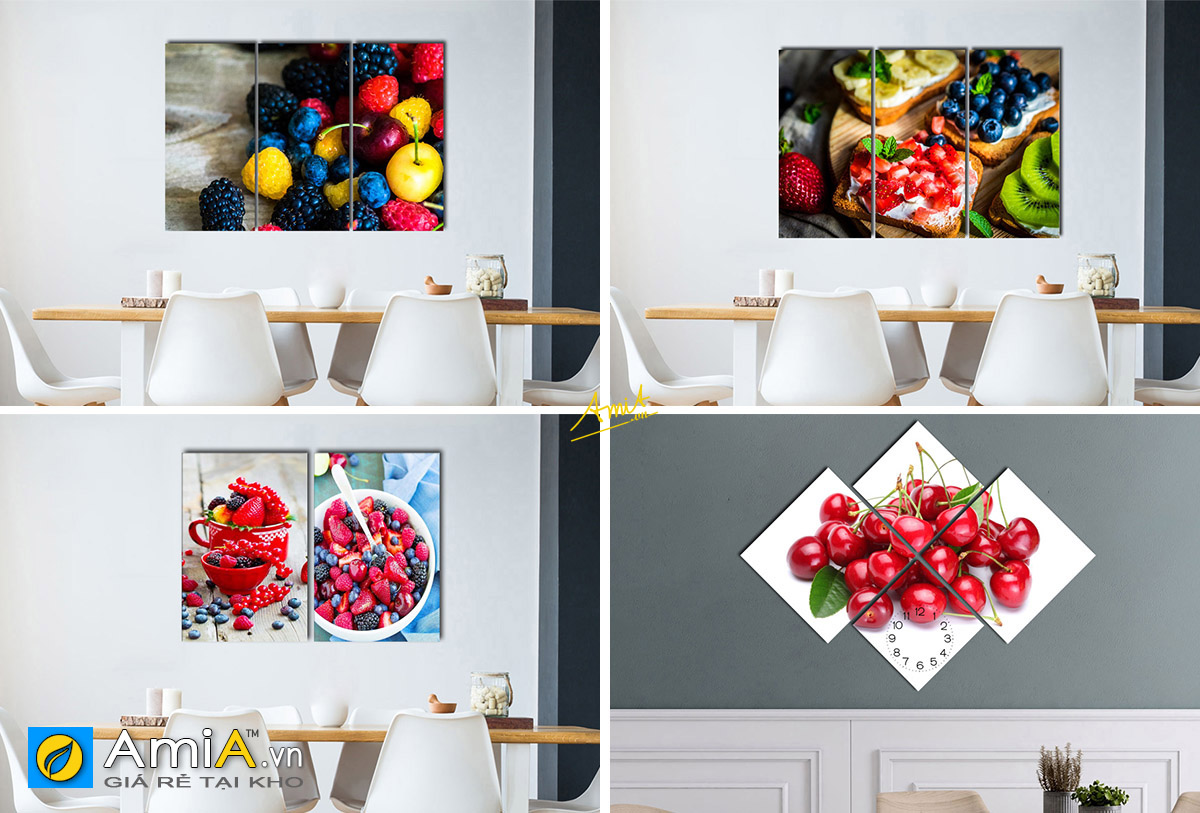 Hình ảnh Các mẫu tranh treo tường phòng ăn về hoa quả