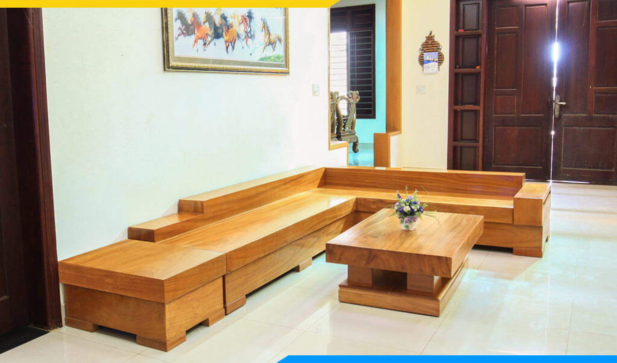 Bộ bàn ghế gỗ nguyên khối đẹp, mang giá trị thẩm mĩ cao