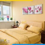Hình ảnh Tranh treo phòng ngủ đẹp hoa mộc lan 3 tấm AmiA 1423