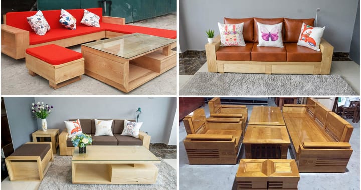 Hình ảnh các loại sofa gỗ Sồi đẹp hiện đại cho không gian sống nhà bạn