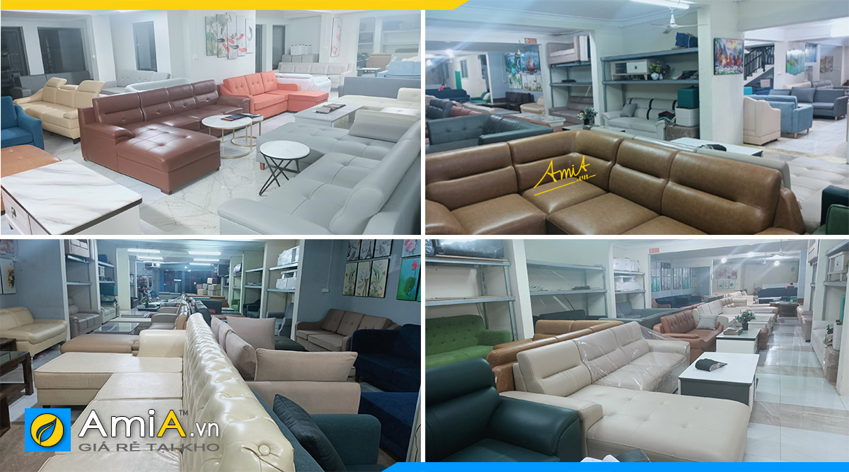 Cửa hàng trưng bày sofa góc chữ L với diện tích gần 1000 m2