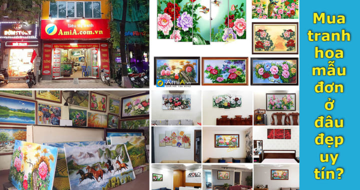 Mua tranh hoa mẫu đơn ở đâu đẹp giá rẻ tại Hà Nội và toàn quốc?