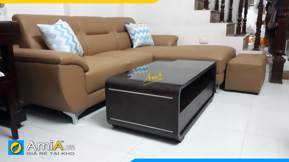 Bộ sofa góc chữ L đẹp hiện đại khách hàng đặt làm với kích thước vừa vặn không gian