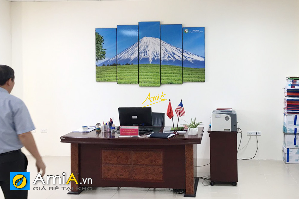 Hình ảnh Bộ tranh phong cảnh núi Phú Sĩ treo phòng làm việc giám đốc Nhật Bản