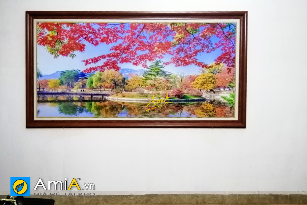 Hình ảnh Bức tranh phong cảnh Hàn Quốc đẹp treo văn phòng Sếp mã AmiA 1545a