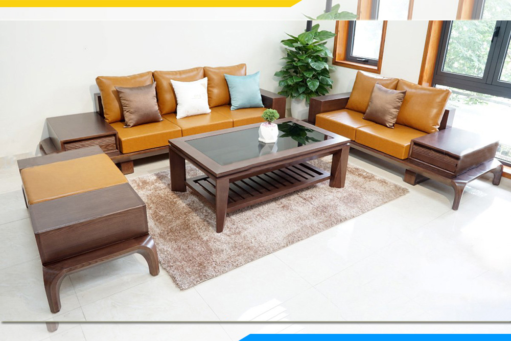 hình ảnh bộ ghế sofa văng gỗ đẹp cho phòng khách
