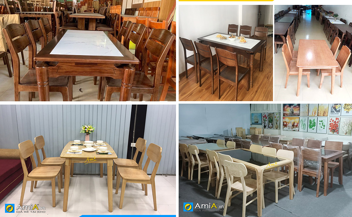 Hình ảnh Địa chỉ cửa hàng xưởng sản xuất bàn ghế ăn đẹp AmiA