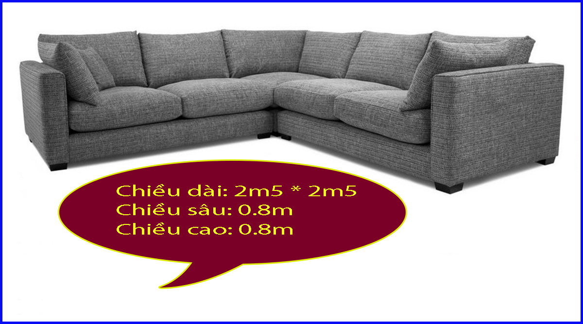 Sofa góc chữ V đẹp giá rẻ có thể đóng theo yêu cầu về kích thước của bạn