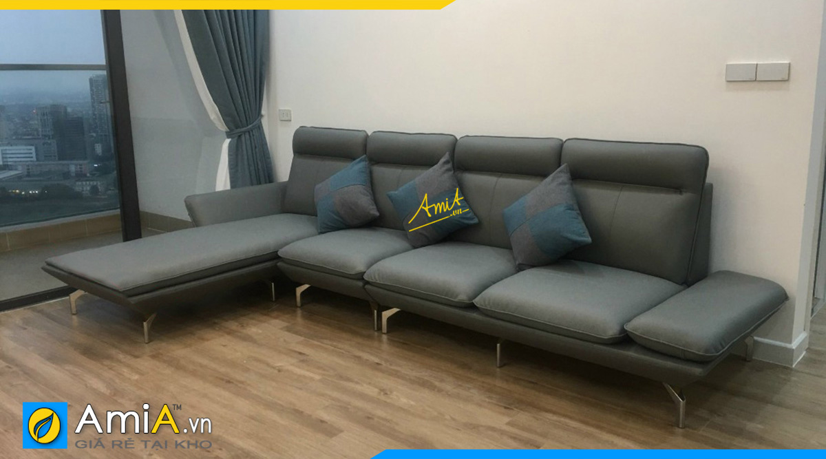Thiết kế Bắc Âu của chiếc ghế sofa góc chữ L dành cho phòng khách lớn nhà chung cư đang được nhiều người ưa chuộng