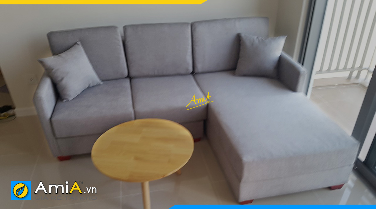 Hình ảnh bộ ghế sofa góc nhỏ gọn kê phòng khách chung cư  nhà khách hàng