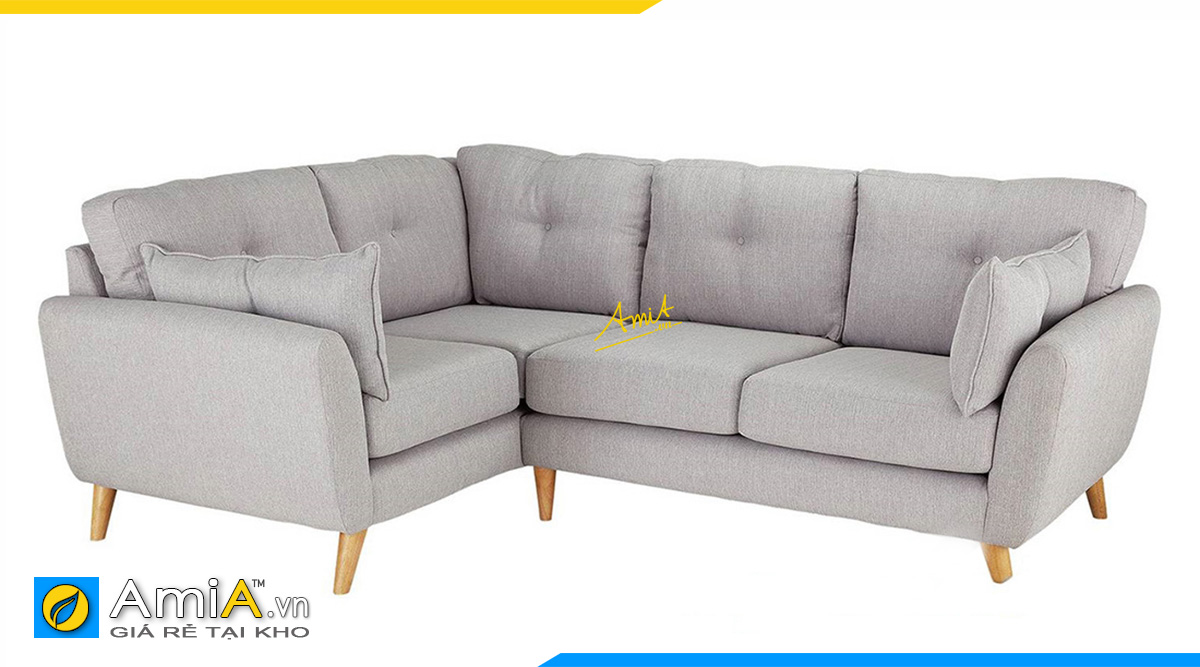 Sofa góc phòng khách nhỏ bọc vải  nỉ dành cho bạn nếu bạn yêu thích sự trẻ trung năng động