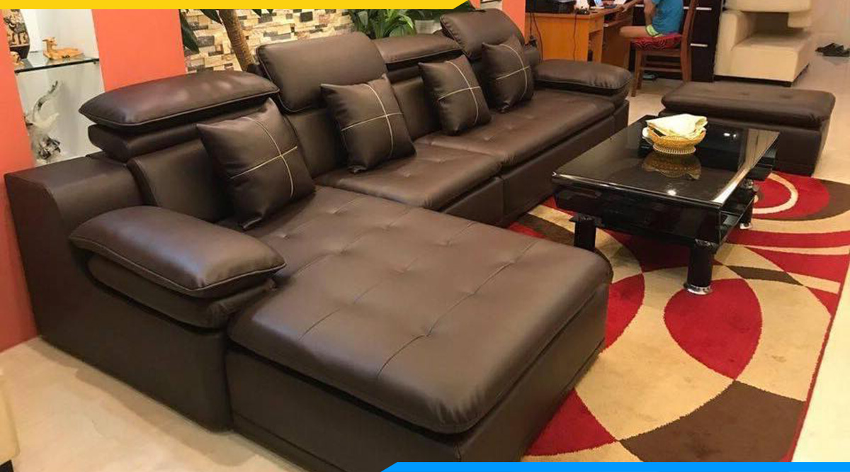 Bộ sofa góc chữ U cỡ lớn trên 3m phù hợp kê tại những không gian trên 30m2