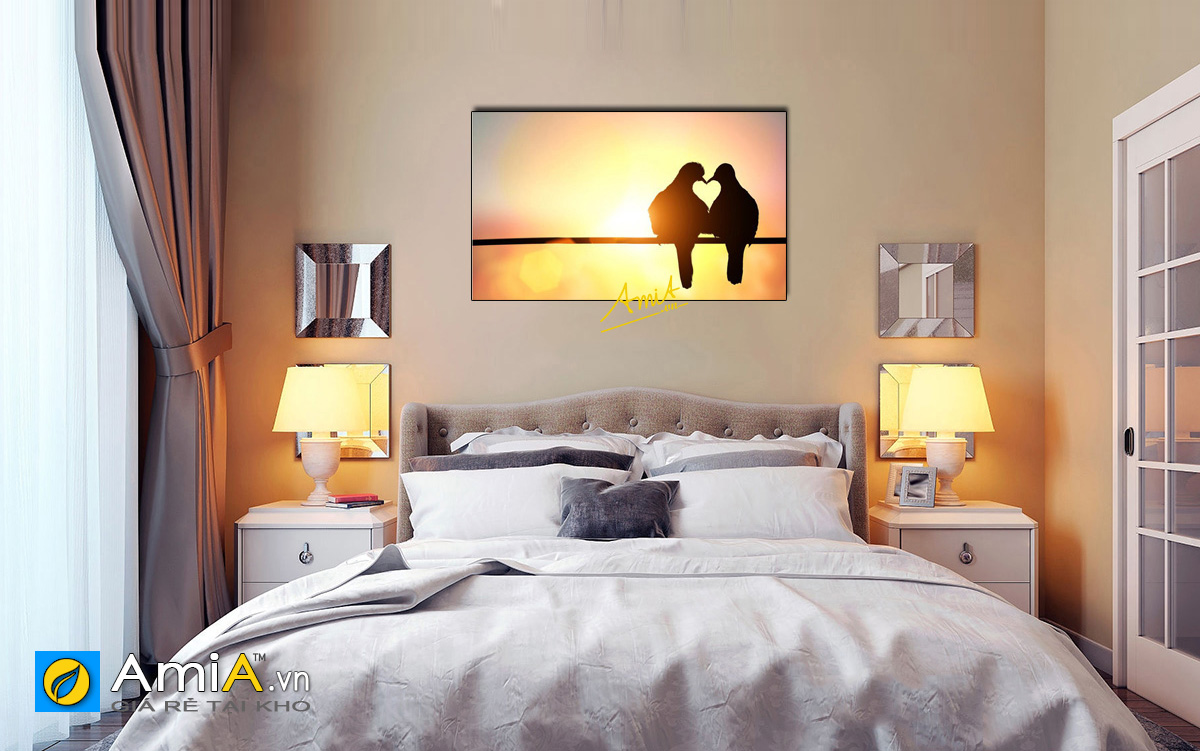 Top 20 tranh treo phòng ngủ lãng mạn đẹp say đắm, ngắm là mê