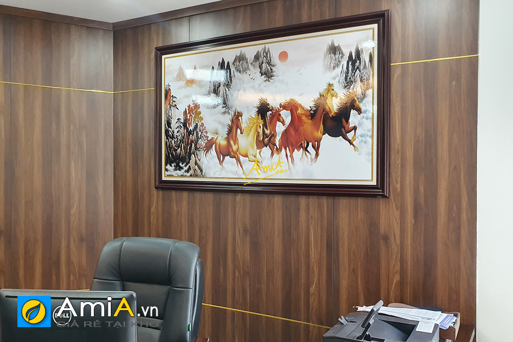Hình ảnh Tranh ngựa trang trí phòng giám đốc đẹp ý nghĩa mã AmiA 992