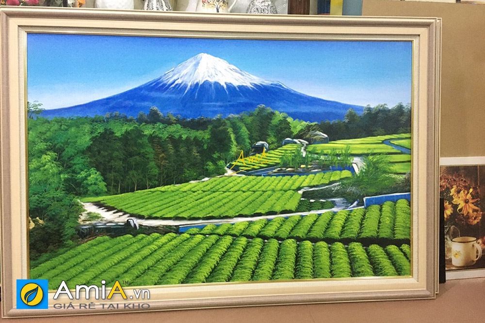 Hình ảnh Tranh phong cảnh núi Phú Sĩ làm theo yêu cầu cho Sếp người Nhật Bản