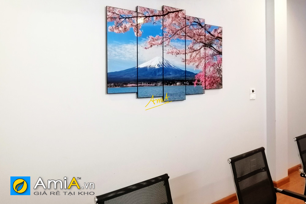 Hình ảnh Tranh phong cảnh núi phú sĩ treo phòng họp với người Nhật Bản AmiA 1429